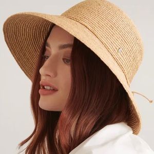 Helen Kaminski Australia Prima 10 Raffia Straw Hat UPF50 Sun Hat Blue  Luxury